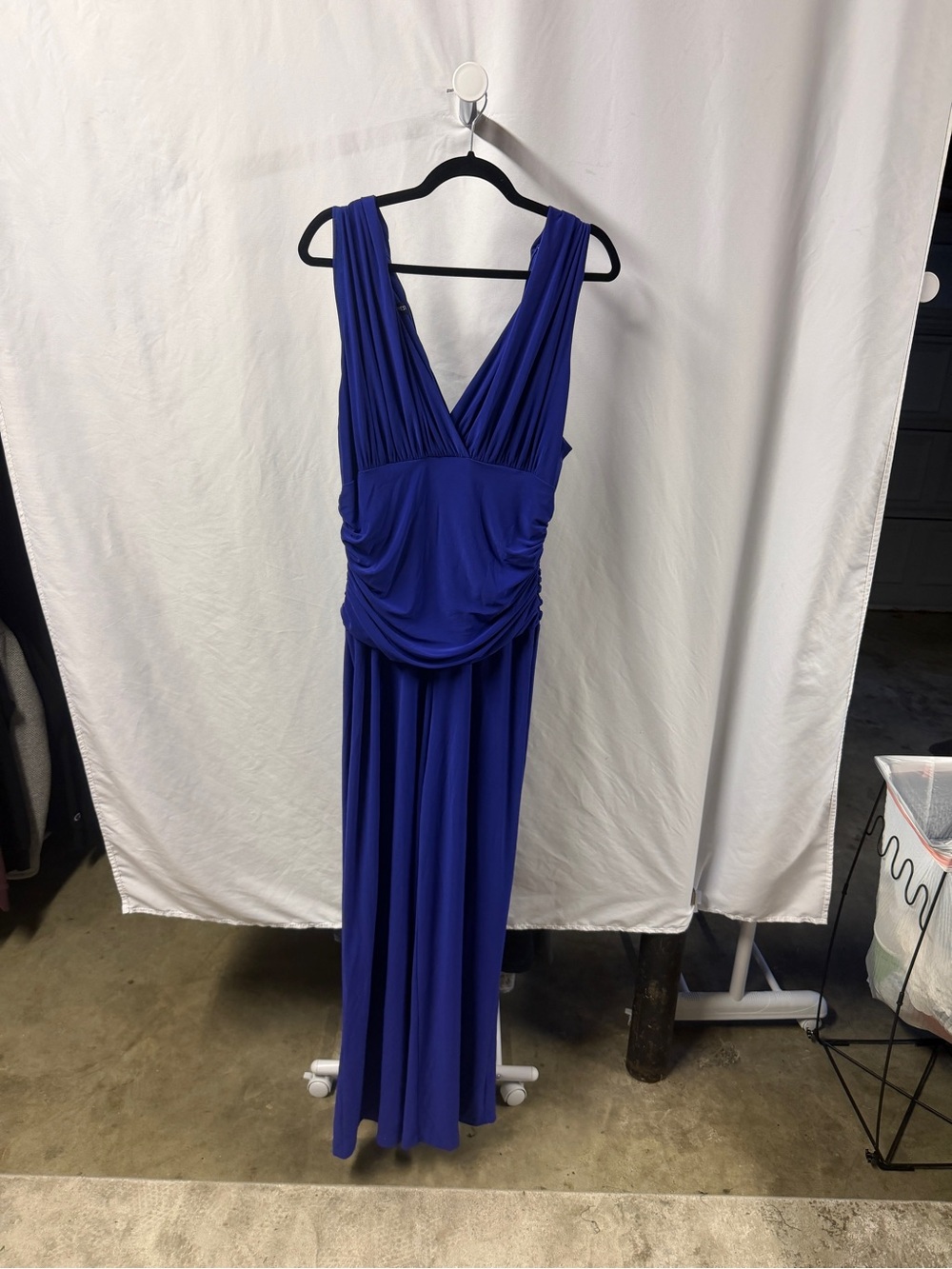 Nine West Cobalt Blue V-Neck Maxi Dress